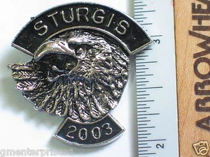 Sturgis Motorcycle Event Pin , 2003 Sturgis Eagle Pin Tie Tack - Picture 1 of 1