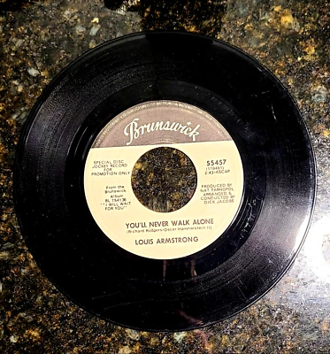 *RARE* PROMO-Louis Armstrong-You'll Never Walk Alone/I Believe {45 rpm} 7" - Image 1 of 2