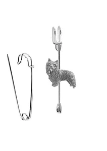 D6 Yorkshire Terrier Perro Peltre Inglés en un broche manta falda escocesa de 6,35 cm 2,5" prendedor - Imagen 1 de 1