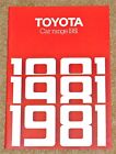1981 TOYOTA RANGE Sales Brochure inc Celica Starlet Corolla Coupe Crown MINT!