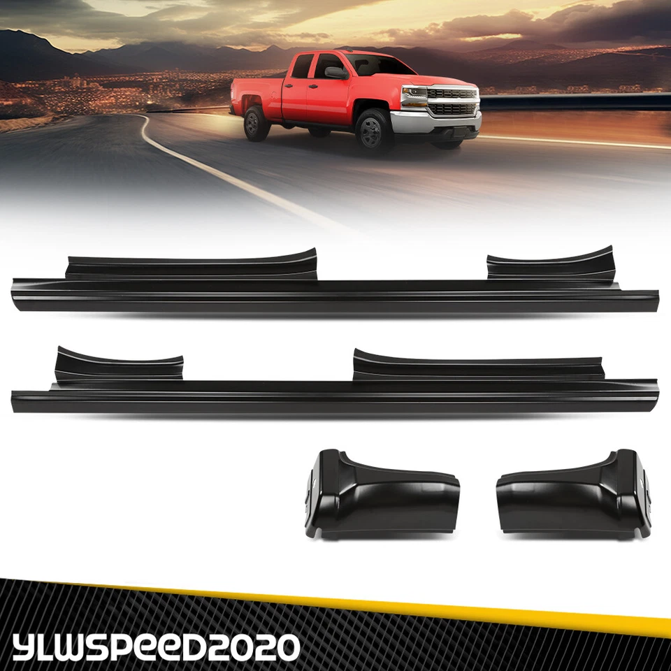 Fit For 14-18 Chevy Silverado GMC Sierra Double Cab Rocker Panels & Cab Corners Foto 1 de 4