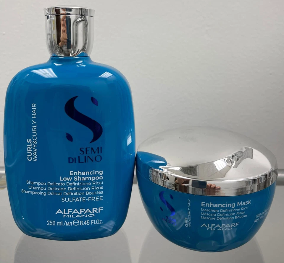 ALFAPARF  Semi Di Lino Enhancing Low Shampoo 250ml & Enhancing Mask  200ml Set - Image 1 of 1
