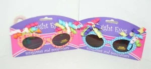 U PICK Sunglasses Child KIDS & Ponytailer PINK Blue Bright EYES UV400 GIRL Glass - Picture 1 of 9