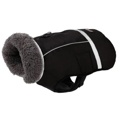 Ropa polar de felpa engrosada para mascotas otoño invierno chaqueta sin mangas perro abrigo cálido Foto 1 de 4
