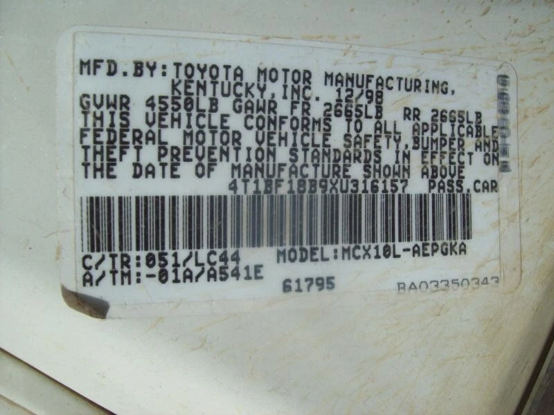 Medidor de velocímetro usado se adapta a: Toyota Avalon MPH Cluster 1999 grado A Foto 1 de 4