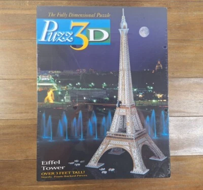 Головоломка 3D Эйфелева башня головоломка 703 пены сзади шт. новый Milton Bradley 3 фута высотой 1995 - Изображение 1 из 4