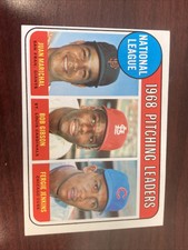 1969 Topps - League Leaders #10 Juan Marichal, Fergie Jenkins, Bob Gibson SHARP