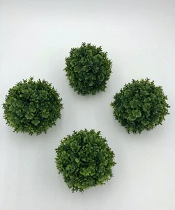 Topiary Greenery Balls - Set of 4 - Garden/Decoration - Artificial - type 2 - 4" - Picture 1 of 5