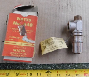NOS WATT 1/2" TEMPERATUR & DRUCKENTLASTUNGSVENTIL IN OVP Nr. 540 NEU - Bild 1 von 3