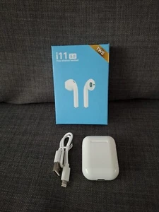 NEW TWS I11 5.0 Wireless Earphones Earbuds Android And Apple Compatible White - Picture 1 of 5