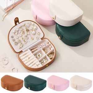 Solid Color Jewelry Organizer PU Leather Travel Jewelry Case Jewelry Box