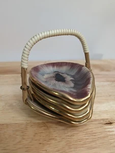 Vintage MCM Pottery Personal Ashtray set - Keramik Drip Glaze - Germany - Picture 1 of 4