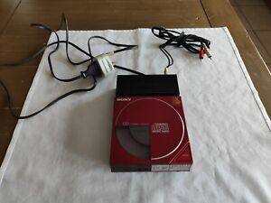 RARE RED SONY D-50 COMPACT DISC COMPACT PLAYER