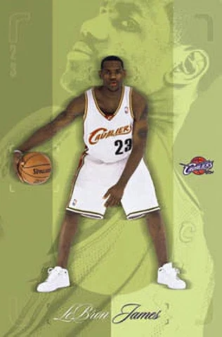 Lebron James Breakout Cleveland Cavaliers Rookie 22" X 34" Poster New Rolled Cover