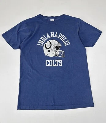 Vintage Champion Indianapolis Colts T Shirt Single Stitch Fits Size Medium - Image 1 of 4