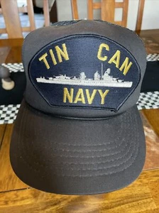 USN TIN CAN NAVY HAT CAP NAVY BLUE DESTROYER DDG DD SHIP SAILOR VETERAN NEW! 5s - Picture 1 of 10
