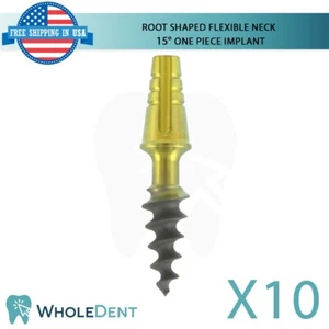 X10 cuello flexible en forma de raíz dental de una pieza 15° titanio estéril RBM - Imagen 1 de 8