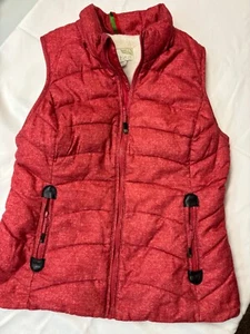 Green Tea Puffer Vest Size M Rust Fleece Lined Full Zip Pockets Ultra Warm. - Picture 1 of 4