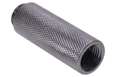 AQUATUNING Verlängerung G1/4 auf G1/4 50mm - gerändelt - black nickel