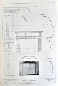 Impresión Fowler House Guilford Connecticut Early Architecture J. Frederick Kelly - Imagen 1 de 2