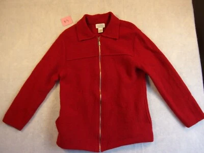 Suéter para mujer rojo Studio Works manga larga cremallera talla mediana  Foto 1 de 4