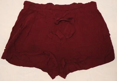 FOREVER 21 womens bordeaux shorts with built in belt size M (29W) - Image 1 of 4