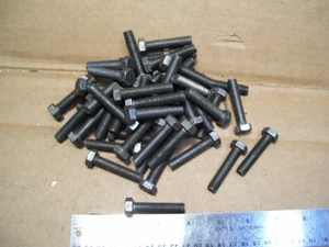 LOT 50 PCS 3/8-16 X 1-3/4" LONG HEX HEAD UN-PLATED FULL THREAD BOLTS 0088 - Picture 1 of 3