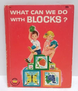What Can We Do With Blocks (Wonder Book) 1964 HC Vintage Kids Book - Imagen 1 de 9