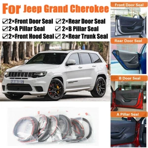 Door Seal Strips Weather Draft Wind Noise Reduction Kit For Jeep Grand Cherokee - Picture 1 of 12