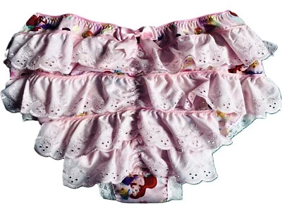 Hecho a mano princesa rhumba bragas bragas sissy volantes broderie inglés lindo Foto 1 de 3