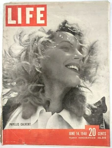 LIFE Magazine VTG June 14 1948 Phyllis Calvert Nixon Times Square NW Floods Auto - Foto 1 di 10