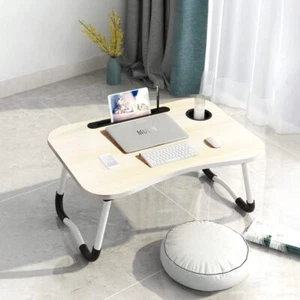 Plateau/Table de lit Pliable avec Porte Gobelet Bureau Petit déjeuner réglabl... - Afbeelding 1 van 8