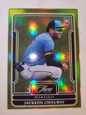 2023 THREE AND TWO Jackson Chourio Rookie RC GOLD HOLO 14/15 Brewers