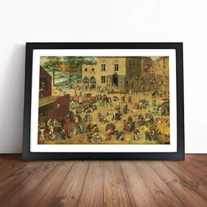 Children'S Games By Pieter Bruegel The Elder Wall Art Print Framed Picture - Picture 1 of 9
