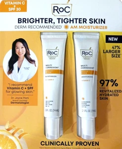 ROC Vitamin C + SPF 30 AM Moisturizer 2.5 Fl Oz (74ml) x 2 - Picture 1 of 2