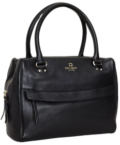 🌞KATE SPADE NY SHELBY GRANT PARK BLACK LEATHER LARGE SATCHEL BAG PURSE🌺NWT! - Picture 1 of 16
