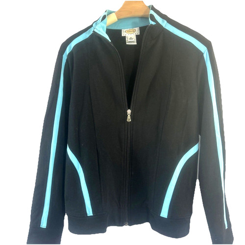 VETEMENTS Talbots Track Jacket Donna Taglia Media p Nera Full Zip Activewear Tempo Libero Morbida
