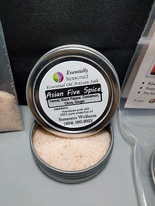 *CHINESE 5 SPICE* Essential Oil Flavored CULINARY Artisan Salt - Picture 1 of 5