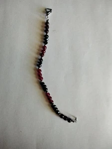 Genuine Ruby and Black Spinel Bracelet - Picture 1 of 3