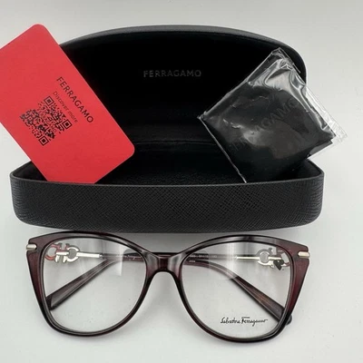 SALVATORE FERRAGAMO Eyeglasses SF2937R-655 54/15 TRANSPARENT Authentic Brown - Image 1 of 4