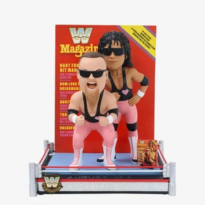 Bret Hit Man Hart Jim The Anvil Neidhart Hart Foundation WWE Magazine Bobblehead - Picture 1 of 1