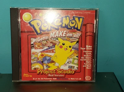 POKEMON Project Studio Red Version PC CD-ROM 1999 Learning Company Vintage - Image 1 of 4