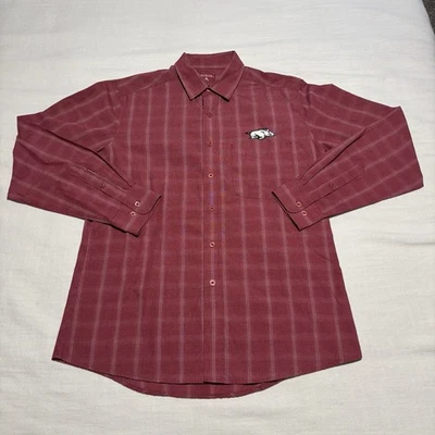 Men’s Antigua Arkansas Razorbacks Long Sleeve Button Down Shirt Sz Large Red EUC - Image 1 of 4