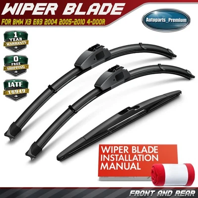 Limpiaparabrisas 3 piezas 22"" y 20"" y 14"" para BMW X3 E83 2004-2010 4 puertas Foto 1 de 4