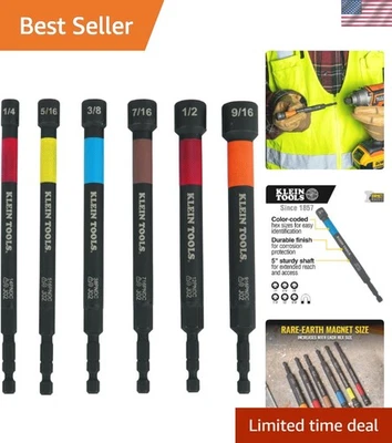 6-Piece Magnetic Nut Driver Set with Extended  & Impact Resistance - Image 1 of 4