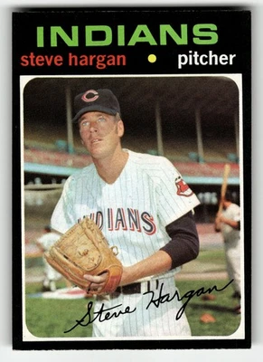 1971 Topps Steve Hargan #375 Cleveland Indians HIGH GRADE BEAUTIFUL CARD - Image 1 of 2