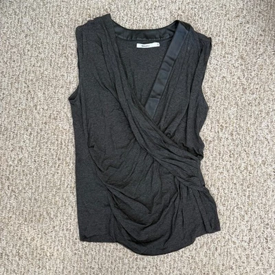 Top Bailey 44 Mujer Grande Gris Cuello en V Rayas Apilado Foto 1 de 4