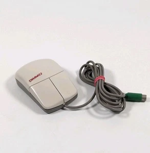 Vintage Compaq Mechanical Ball Mouse MUS9J PS/2 2 Button - Picture 1 of 10