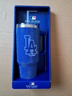 LA Los Angeles Dodgers Bling Colossal 40 Oz Tumbler Rhinestone Tumbler Brand New - Image 1 of 4