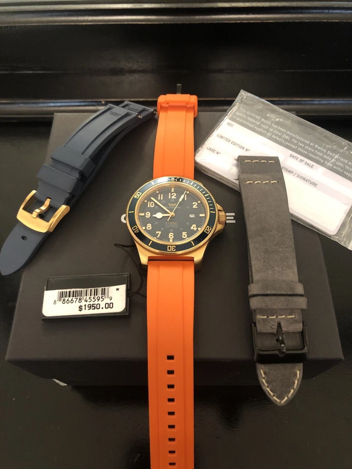 Relógio de mergulho Glycine Sub Combat fabricado na Suíça automático 300M GL0282 - Imagem 1 de 4